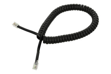 Spiral cord; SP1-4/02; Features: 2,1m; 2x 4p4c modular plug; white