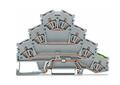 Złączka; na szynę DIN; 4-piętrowa; 281-530; szary; sprężynowy; Push-in CAGE CLAMP®; 0,08÷4mm2; 20A; 400V; 1 tor; 7; na szynę DIN TS35; Wago; RoHS