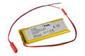 Akumulator; Li-Po; LP613381; 3,7V; 2100mAh; 6,1x33x81mm; Zabezpieczenie PCM; konektor+ gniazdo 2,54*2piny; AKYGA; RoHS