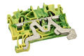 Złączka; na szynę DIN; 2002-1207; zielono-żółty; sprężynowy; Push-in CAGE CLAMP®; 0,25÷4mm2; 24A; 800V; 1 tor; 2; na szynę DIN TS35; Wago; RoHS
