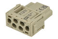 Socket; Han E; 09140063101; 6 ways; 16A; polycarbonate; straight; screw; 16A; 500V; grey; 0,14÷4mm2; Harting; RoHS