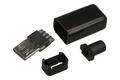 Wtyk; microUSB B; A-W-microUSBB; USB 2.0; czarny; na przewód; proste; lutowany; stop miedzi; RoHS Wtyk; microUSB B; A-W-microUSBB; USB 2.0; czarny; na przewód; proste; lutowany; stop miedzi; RoHS