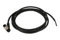 Wtyk z przewodem; KLS15-M12A-P19-04-PUR-L2.0M-B-U; M12-4p; 4 tory; kątowe 90°; z przewodem 2m; 0,25mm2; 6mm; czarny; IP67; 4A; 250V; KLS; RoHS