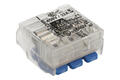 Connector; instalation; SCL3; 3 ways; 7mm; 32A; 450V; for cable; jumper; for all wire types; spring; 0,2÷4mm2; blue; clear; Simet; RoHS Connector; instalation; SCL3; 3 ways; 7mm; 32A; 450V; for cable; jumper; for all wire types; spring; 0,2÷4mm2; blue; clear; Simet; RoHS