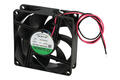 Wentylator; EE80252BX-000U-A99; 80x80x25mm; kulkowe; 24V; DC; 1,97W; 76,5m3/h; 40dB; 82mA; 3600RPM; 2 przewody; Sunon; RoHS; 10÷27,6V; 300mm