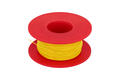 Wire; equipment; Kynar 50m; 1 core; solid; Cu; silver plated; 0,25mm; yellow; PVDF; kynar; max +135°C; 300V; 50m spool; Weiyang; RoHS