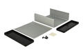 Obudowa; uniwersalna; HM1455T1602; aluminium; 160mm; 165mm; 51,5mm; IP54; naturalny; zdejmowany panel; zaślepki czarne ABS; Hammond; RoHS
