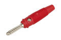 Banana plug; 4mm; BUELA-20 930 726 101; red; 60mm; screwed; pluggable (4mm banana socket); 16A; 60V; nickel plated brass; PVC; Hirschmann; RoHS