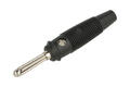 Banana plug; 4mm; BUELA-20 930 726 10; black; 60mm; screwed; pluggable (4mm banana socket); 16A; 60V; nickel plated brass; PVC; Hirschmann; RoHS