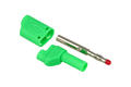 Banana plug; 4mm; 25.502.4; green; safe; 54mm; solder; pluggable (4mm banana socket); 32A; 1000V; nickel plated brass; PA; Amass; RoHS Banana plug; 4mm; 25.502.4; green; safe; 54mm; solder; pluggable (4mm banana socket); 32A; 1000V; nickel plated brass; PA; Amass; RoHS