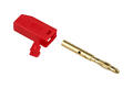 Banana plug; 2mm; 25.206.1; red; 26,5mm; pluggable (2mm banana socket); solder; 10A; 60V; gold plated brass; PE; Amass; RoHS; 1.008.R Banana plug; 2mm; 25.206.1; red; 26,5mm; pluggable (2mm banana socket); solder; 10A; 60V; gold plated brass; PE; Amass; RoHS; 1.008.R