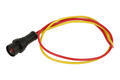 Indicator; KLP5R/24V; 10mm; LED 12-24V backlight; red; with cable; black; IP20; LED 5mm; 27mm; Elprod; RoHS