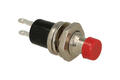 Switch; push button; PBS10CR; ON-(OFF); red; no backlight; solder; 2 positions; 1A; 250V AC; 7mm; 15mm