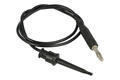 Test lead; 22.510.050.2; hook / banana plug; 4mm; 0,5m; PVC; 0,75mm2; black; 15A; 60V; gold plated brass; Amass; 3.202 Test lead; 22.510.050.2; hook / banana plug; 4mm; 0,5m; PVC; 0,75mm2; black; 15A; 60V; gold plated brass; Amass; 3.202
