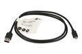 Cable; USB; K46800; USB-A plug; microUSB plug; 1m; black; round; PVC; Goobay; RoHS