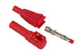 Banana plug; 4mm; 25.504.1; red; angled; safe; 40mm; solder; 32A; 1000V; nickel plated brass; PA; Amass; RoHS Banana plug; 4mm; 25.504.1; red; angled; safe; 40mm; solder; 32A; 1000V; nickel plated brass; PA; Amass; RoHS