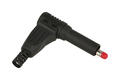 Banana plug; 4mm; 25.504.2; black; angled; safe; 40mm; solder; 32A; 1000V; nickel plated brass; PA; Amass; RoHS Banana plug; 4mm; 25.504.2; black; angled; safe; 40mm; solder; 32A; 1000V; nickel plated brass; PA; Amass; RoHS