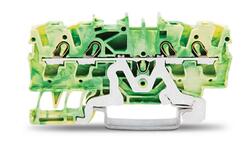 Złączka; na szynę DIN; 2002-1407; zielono-żółty; sprężynowy; Push-in CAGE CLAMP®; 0,25÷4mm2; 24A; 800V; 1 tor; 4; na szynę DIN TS35; Wago; RoHS