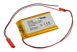 Akumulator; Li-Po; LP654060; 3,7V; 1950mAh; 6,5x40x60mm; Zabezpieczenie PCM; konektor+ gniazdo 2,54*2piny; AKYGA; RoHS