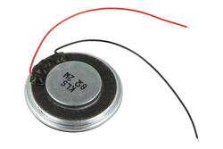 Loudspeaker; KLS3-YS03A-28MM-8R2W-L60MM; 2W; 8ohm; cables; dia. 28mm; KLS; RoHS