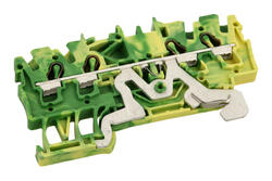 Złączka; na szynę DIN; 2002-1407; zielono-żółty; sprężynowy; Push-in CAGE CLAMP®; 0,25÷4mm2; 24A; 800V; 1 tor; 4; na szynę DIN TS35; Wago; RoHS