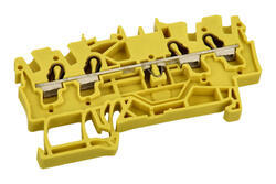 Złączka; na szynę DIN; 2002-1406; żółty; wtykany; sprężynowy; Push-in CAGE CLAMP®; 0,25÷4mm2; 24A; 800V; 1 tor; 4; na szynę DIN TS35; Wago; RoHS