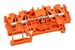 Złączka; na szynę DIN; 2002-1402; pomarańczowy; sprężynowy; Push-in CAGE CLAMP®; 0,25÷4mm2; 24A; 800V; 1 tor; 4; na szynę DIN TS35; Wago; RoHS