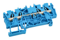 Złączka; na szynę DIN; 2002-1404; niebieski; wtykany; sprężynowy; Push-in CAGE CLAMP®; 0,25÷4mm2; 24A; 800V; 1 tor; 4; na szynę DIN TS35; Wago; RoHS