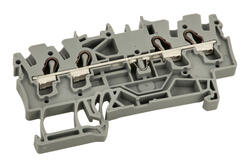 Złączka; na szynę DIN; 2002-1401; szary; sprężynowy; Push-in CAGE CLAMP®; 0,25÷4mm2; 24A; 800V; 1 tor; 4; na szynę DIN TS35; Wago; RoHS
