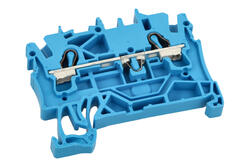 Złączka; na szynę DIN; 2002-1204; niebieski; sprężynowy; Push-in CAGE CLAMP®; 0,25÷4mm2; 24A; 800V; 1 tor; 2; na szynę DIN TS35; Wago; RoHS