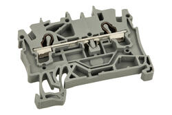 Złączka; na szynę DIN; 2002-1201; szary; sprężynowy; Push-in CAGE CLAMP®; 0,25÷4mm2; 24A; 800V; 1 tor; 2; na szynę DIN TS35; Wago; RoHS