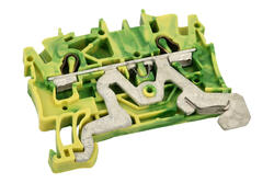 Złączka; na szynę DIN; 2002-1207; zielono-żółty; sprężynowy; Push-in CAGE CLAMP®; 0,25÷4mm2; 24A; 800V; 1 tor; 2; na szynę DIN TS35; Wago; RoHS