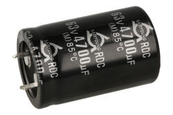 Capacitor; SNAP-IN; electrolytic; 4700uF; 63V; RDC; RDC63VS4700M25.4x40; 20%; fi 25x40mm; 10mm; through-hole (THT); bulk; -40...+85°C; 2000h; Samyoung; RoHS Capacitor; SNAP-IN; electrolytic; 4700uF; 63V; RDC; RDC63VS4700M25.4x40; 20%; fi 25x40mm; 10mm; through-hole (THT); bulk; -40...+85°C; 2000h; Samyoung; RoHS