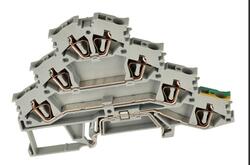 Złączka; na szynę DIN; 4-piętrowa; 281-530; szary; Push-in CAGE CLAMP®; sprężynowy; 0,08÷4mm2; 20A; 400V; 1 tor; 7; na szynę DIN TS35; Wago; RoHS