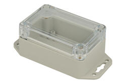 Enclosure; multipurpose; ZP90.60.40UJpH TM ABS-PC; polycarbonate; ABS; 90mm; 60mm; 40mm; IP65; light gray; with brass bushing; transparent lid; Kradex; RoHS Enclosure; multipurpose; ZP90.60.40UJpH TM ABS-PC; polycarbonate; ABS; 90mm; 60mm; 40mm; IP65; light gray; with brass bushing; transparent lid; Kradex; RoHS