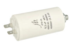 Kondensator; silnikowy (rozruchowy); JFS15A6635J000000BB; 6,3uF; 450V AC; fi 34x65mm; konektory 6,3mm; śruba z nakrętką; JB Capacitors; RoHS Kondensator; silnikowy (rozruchowy); JFS15A6635J000000BB; 6,3uF; 450V AC; fi 34x65mm; konektory 6,3mm; śruba z nakrętką; JB Capacitors; RoHS