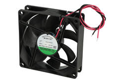 Wentylator; EF92251BX-1000U-A99; 92x92x25mm; kulkowe; 12V; DC; 1,62W; 93,24m3/h; 40,3dB; 190mA; 3400RPM; 2 przewody; Sunon; RoHS; 4,5÷13,8V; 300mm Wentylator; EF92251BX-1000U-A99; 92x92x25mm; kulkowe; 12V; DC; 1,62W; 93,24m3/h; 40,3dB; 190mA; 3400RPM; 2 przewody; Sunon; RoHS; 4,5÷13,8V; 300mm