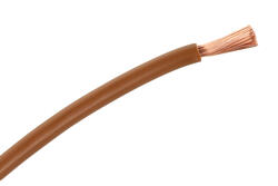 Wire; equipment; H07V-K (LgY); 1 core; stranded; Cu; 6,00mm2; brown; PVC; -40...+70°C; 750V; 100m reel; Eltrim; RoHS; 5,3mm; 1x6,00mm2