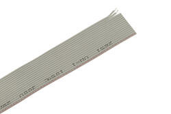 Wire; flat; płaski AWG28/16; 16x0,09mm2; 0,09mm2; gray; PVC; tape; core spacing 1,27mm; max +105°C; 300V; 30,5m spool; RoHS Wire; flat; płaski AWG28/16; 16x0,09mm2; 0,09mm2; gray; PVC; tape; core spacing 1,27mm; max +105°C; 300V; 30,5m spool; RoHS