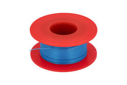 Wire; equipment; Kynar 50m; 1 core; solid; Cu; silver plated; 0,25mm; blue; PVDF; kynar; max +135°C; 300V; 50m spool; Weiyang; RoHS