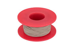 Wire; equipment; Kynar 50m; 1 core; solid; Cu; silver plated; 0,25mm; gray; PVDF; kynar; max +135°C; 300V; 50m spool; Weiyang; RoHS