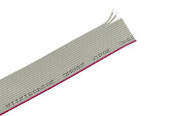Wire; flat; płaski AWG28/16 HQ; 16x0,09mm2; 0,09mm2; gray; PVC; tape; core spacing 1,27mm; max +105°C; 300V; 30,5m spool; RoHS Wire; flat; płaski AWG28/16 HQ; 16x0,09mm2; 0,09mm2; gray; PVC; tape; core spacing 1,27mm; max +105°C; 300V; 30,5m spool; RoHS