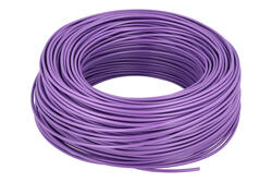 Przewód; montażowy; H05V-K (LgY); 1 żyła; linka; Cu; 0,75mm2; fioletowy; PVC; -40...+70°C; 300/500V; zwój 100m; Helukabel; RoHS; 2,7mm; 1x0,75mm2 Przewód; montażowy; H05V-K (LgY); 1 żyła; linka; Cu; 0,75mm2; fioletowy; PVC; -40...+70°C; 300/500V; zwój 100m; Helukabel; RoHS; 2,7mm; 1x0,75mm2