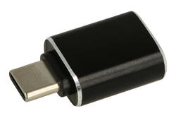 Adapter wtyk / gniazdo; USB A; USB C; Adapter OTG; biały; czarny; proste; plastik; RoHS