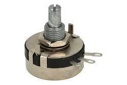 Potentiometer; shaft; single turn; mono; WTH118-1A 2W B1K; 1kohm; linear; 20%; 2W; axis diam.6,00mm; 20mm; metal; smooth; 270°; carbon film; solder