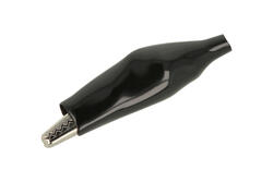 Crocodile clip; 27.712.2; black; 54mm; crimped; nickel plated steel; Amass; RoHS; 8.112 Crocodile clip; 27.712.2; black; 54mm; crimped; nickel plated steel; Amass; RoHS; 8.112