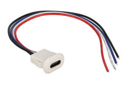 Socket; USB C; A-G-USB C-4P-B; USB C; white; horizontal; RoHS Socket; USB C; A-G-USB C-4P-B; USB C; white; horizontal; RoHS