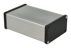 Obudowa; uniwersalna; HM1455N1602; aluminium; 160mm; 103mm; 53mm; IP54; naturalny; zdejmowany panel; zaślepki czarne ABS; Hammond; RoHS Obudowa; uniwersalna; HM1455N1602; aluminium; 160mm; 103mm; 53mm; IP54; naturalny; zdejmowany panel; zaślepki czarne ABS; Hammond; RoHS