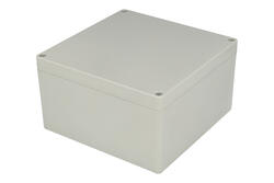 Enclosure; multipurpose; HM 1554S2GY; polycarbonate; 160mm; 160mm; 90mm; light gray; Hammond; RoHS; UL94-V0 Enclosure; multipurpose; HM 1554S2GY; polycarbonate; 160mm; 160mm; 90mm; light gray; Hammond; RoHS; UL94-V0