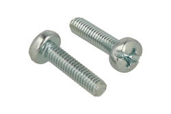 Screw; SKKM2510; M2,5; 10mm; 12mm; spherical; slotted; philips (+); galvanised steel; BN1435 Screw; SKKM2510; M2,5; 10mm; 12mm; spherical; slotted; philips (+); galvanised steel; BN1435